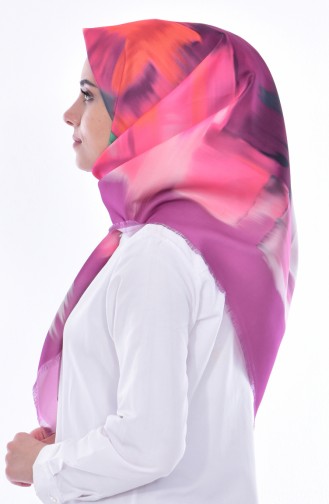 Patterned Taffeta Scarf 95180-06 dry Rose 06