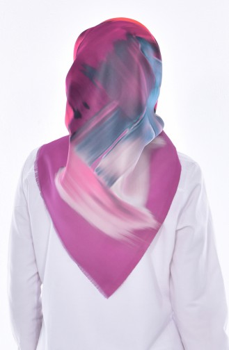 Patterned Taffeta Scarf 95180-06 dry Rose 06