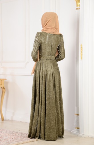 Green Hijab Evening Dress 0014-01