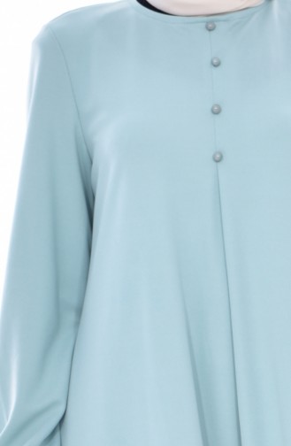 Buttoned Dress 8034-11 Light Mint Green 8034-11