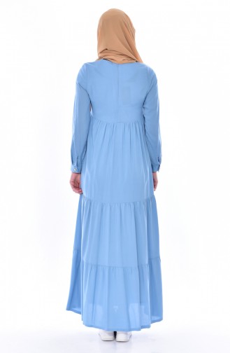 Taş Detaylı Elbise 1906-03 Bebe Mavisi
