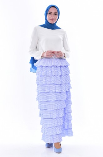 BURUN Ruffled Skirt 21260-01 Saks White 21260B-01