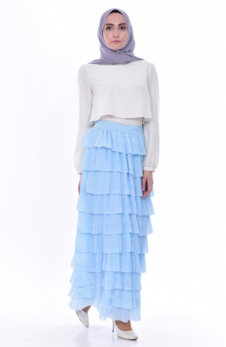 BURUN Ruffled Skirt 21260-01 Blue 21260-01