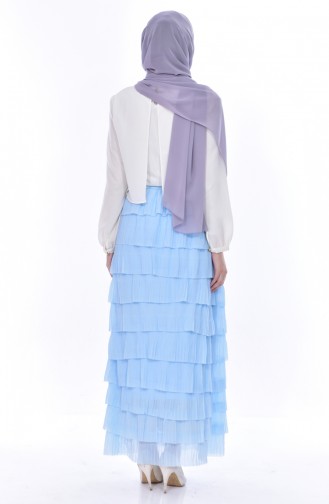 BURUN Ruffled Skirt 21260-01 Blue 21260-01