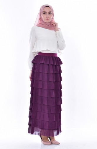 BURUN Ruffled Skirt 21260-04 Purple 21260-04