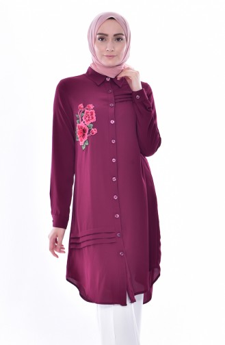 Embroidered Tunic 51261-03 Plum 51261-03