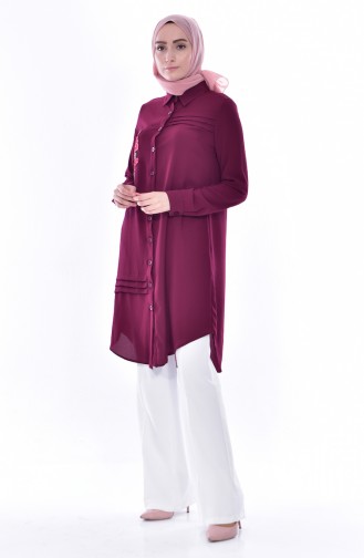 Embroidered Tunic 51261-03 Plum 51261-03