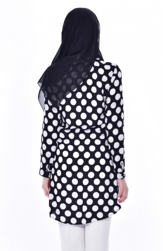 Polka Dot Tunic 0784-01 Black White 0784-01