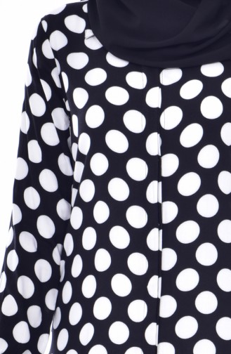 Tunique Pointillée 0784-01 Noir Blanc 0784-01