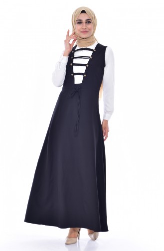 Westenkleid mit Schnürer 11169-01 Schwarz 11169-01