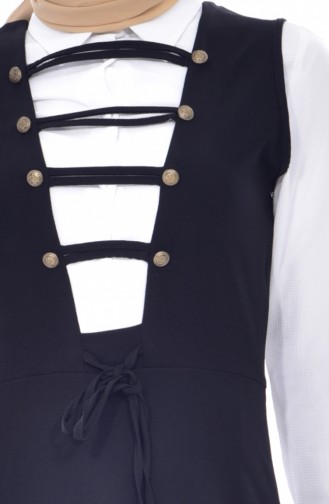 Westenkleid mit Schnürer 11169-01 Schwarz 11169-01