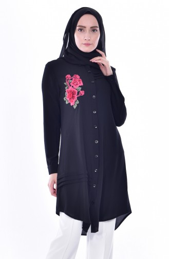 Embroidered Tunic 51261-01 Black 51261-01