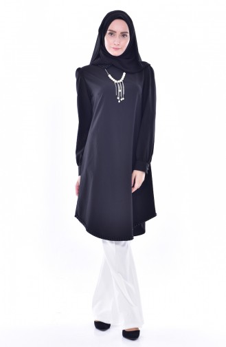 Kolyeli Tunik 51276-04 Siyah