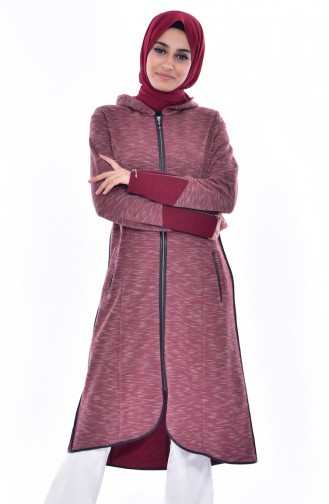 Hooded Zipper Cap  6015-01 Bordeaux 6015-01