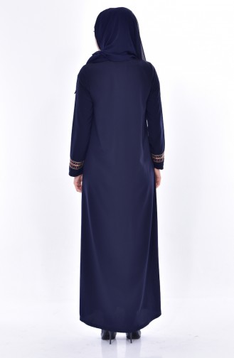 Abayas Bleu Marine 1080-02