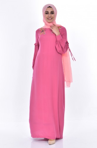 Dusty Rose Hijab Dress 1862-03