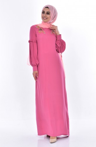 Dusty Rose Hijab Dress 1862-03