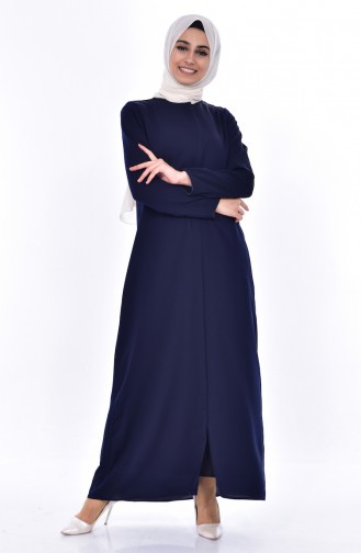 Abaya mit Reißverschluss 49506-01 Dunkelblau 49506-01