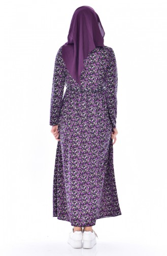 Purple Hijab Dress 5058-02