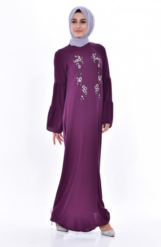 Embroidered Detailed Dress 1902-03 Plum 1902-03