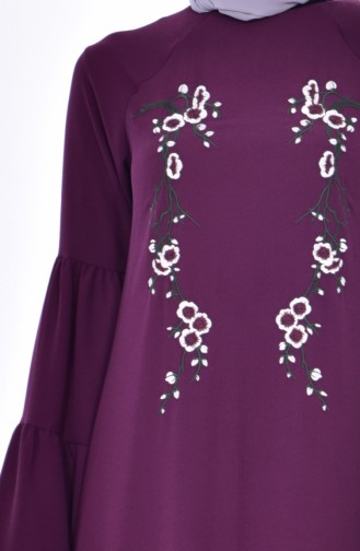 Embroidered Detailed Dress 1902-03 Plum 1902-03