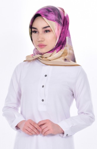 Karaca Gemustertes Kopftuch 90492-02 Gold Honig Schaum 02