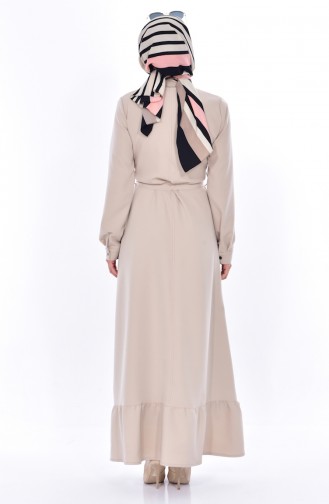 Robe Hijab Beige 8026-03