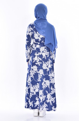 فستان أزرق كحلي 6081-01