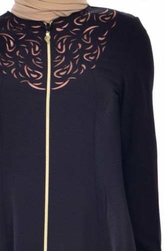 Abaya mit Reißverschluss 0146-01 Schwarz 0146-01