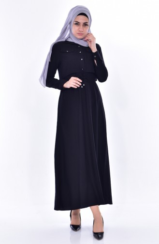 Black Hijab Dress 1650-01