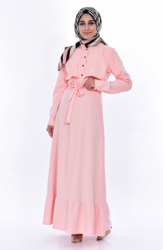 Allerli Belted Dress 8026-01 Salmon 8026-01