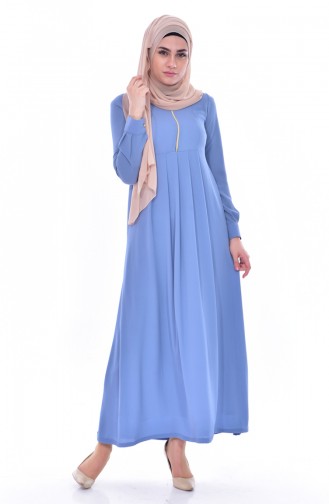 Baby Blue Hijab Dress 6082-04