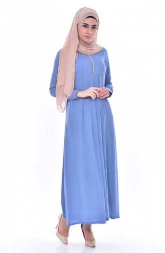 Baby Blue Hijab Dress 6082-04