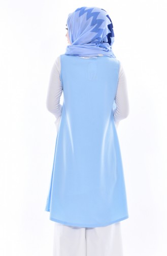 Gilet Coupe Laser 0459-23 Bleu Bébé 0459-23