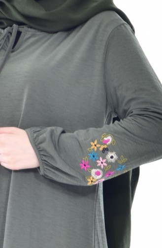 Embroidered Sleeve Tunic 50209-02 Khaki 50209-02