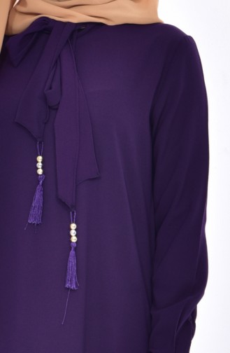 Tunika mit Krawatten Detail 4876-12 Lila 4876-12