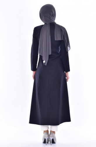 Abaya mit Reißverschluss 1057-03 Schwarz 1057-03