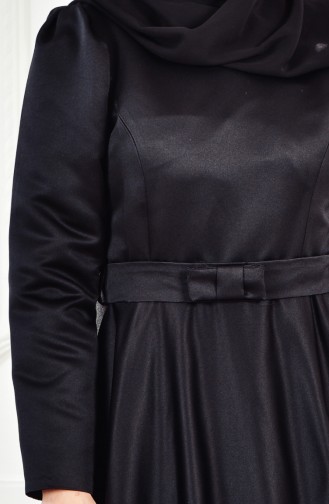 Geschnürtes Abendkleid 2912-04 Schwarz 2912-04