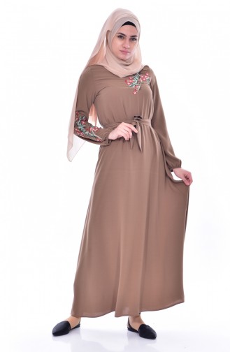Brown Hijab Dress 1912-02