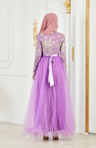 Lace Evening Dress 0409-02 Lilac 0409-02