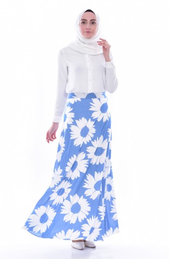 Printed Skirt 8867-01 Blue 8867-01