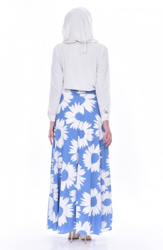 Printed Skirt 8867-01 Blue 8867-01