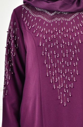 Large size Pearl Dress 6146-01 Purple 6146-01
