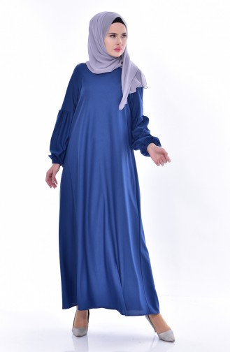 فستان أزرق زيتي 0240-08