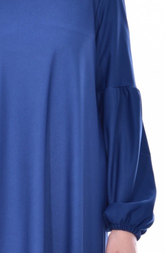 فستان أزرق زيتي 0240-08
