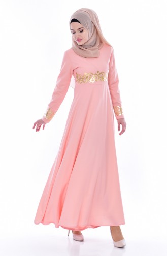Powder Hijab Dress 7955-04