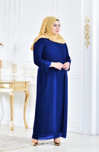 Saxon blue İslamitische Avondjurk 1114-01