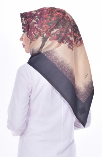 Patterned Taffeta Scarf 95179-05 Anthracite 05