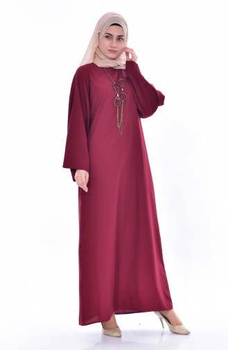 Robe avec Collier 7186-05 Bordeaux 7186-05