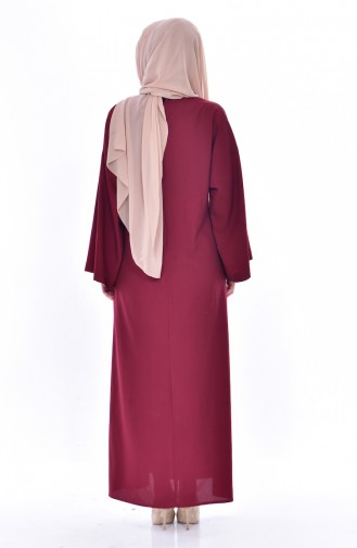 Robe avec Collier 7186-05 Bordeaux 7186-05